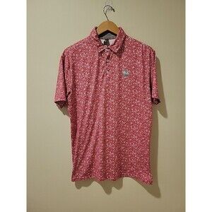 Anderson Ord Golf Polo Shirt Men's M Pink Floral AOP Naples Grande Golf Club
